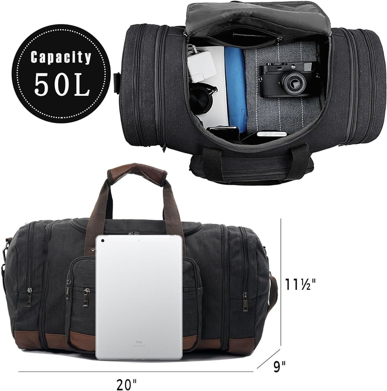 Полотно большая вместимость мужчины женщины сумка для путешествий carry on travel bag с YKK Zipper