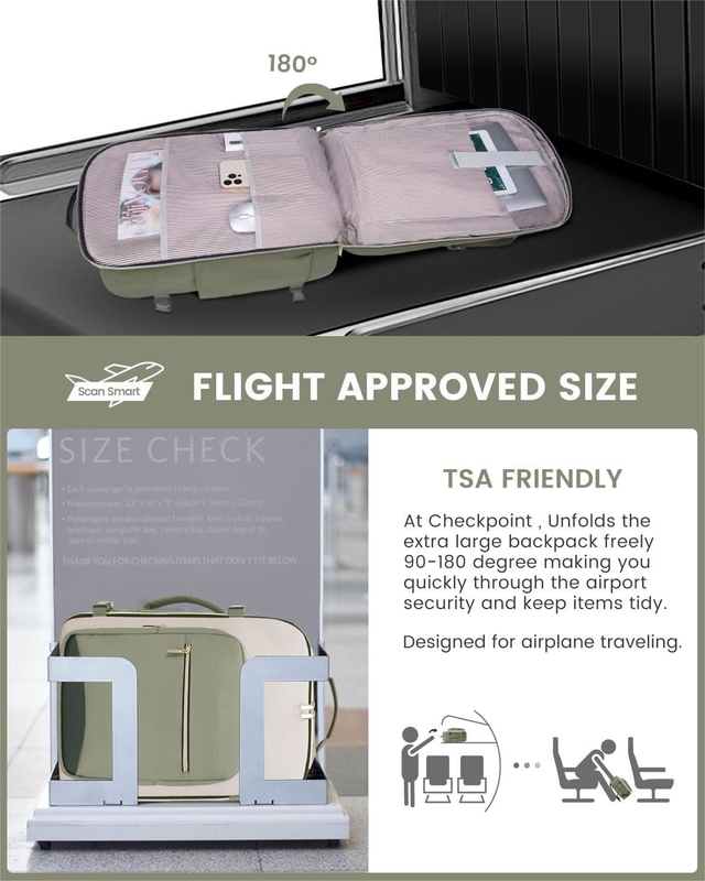 TSA личный предмет 40L водонепроницаемая большая сумка для авиаперевозок одобренная сумка для путешествий с 3 кубиками упаковки