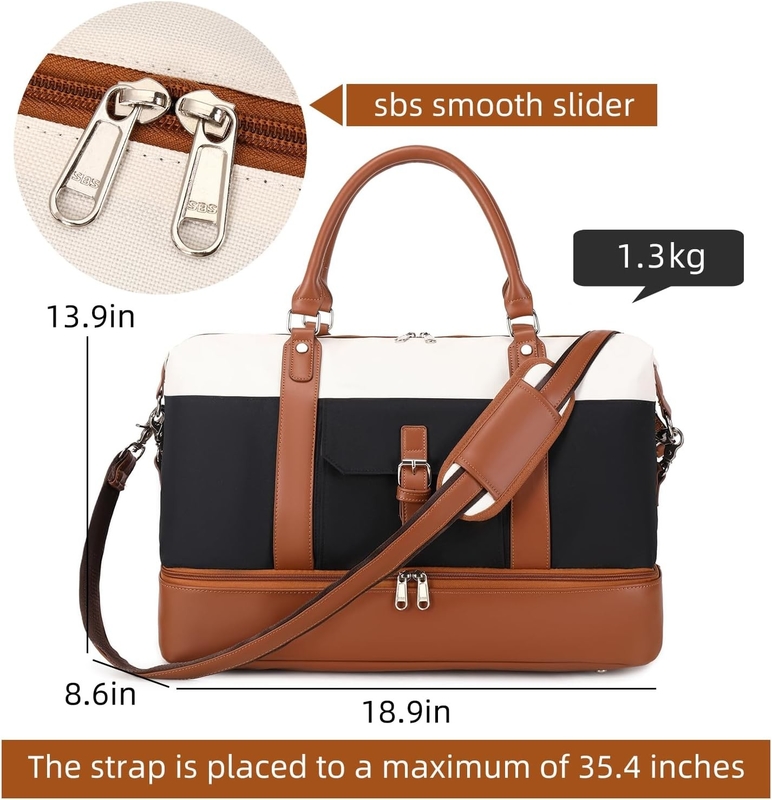 Cavas Weekend Carry on Duffel Travel Bag с кожаными обувными отделениями для мужчин