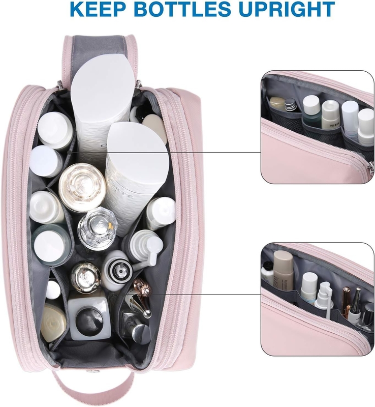 Розовый Dopp Kit Водостойкий Брить Косметический Макияж Настройки Поездка Сумка Для Женщин