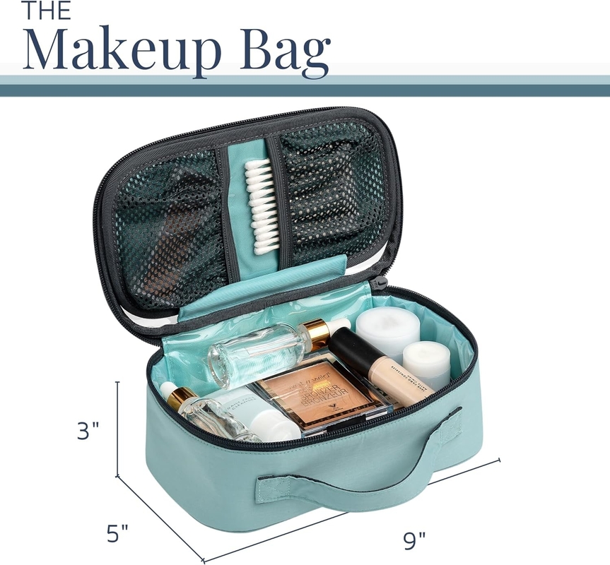 Ультралегкий аксессуар подвесный организатор Pouch Dusty Teal Makeup Custom Travel Bag с держателем кисти